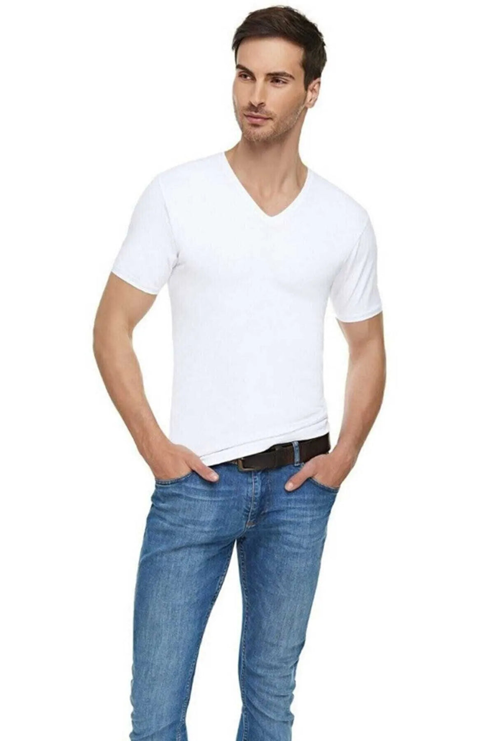 ELT1303 Elite Elastane V Neck